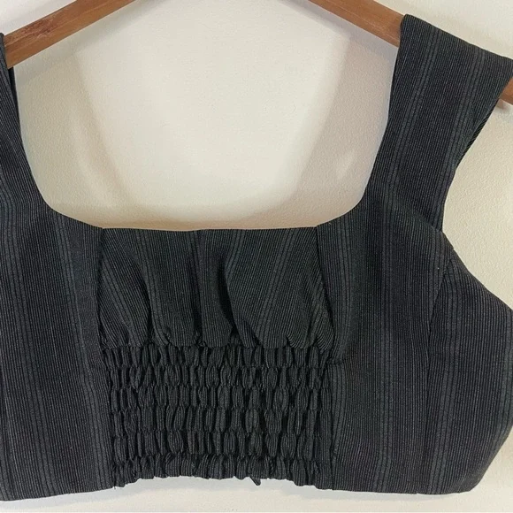 Y2K Clubwear Top Guess Bra Black Gray VTG Y3K Baddie Contemporary Medium 00s - Picture 10 of 13